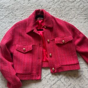 pink /fuchsia mango jacket